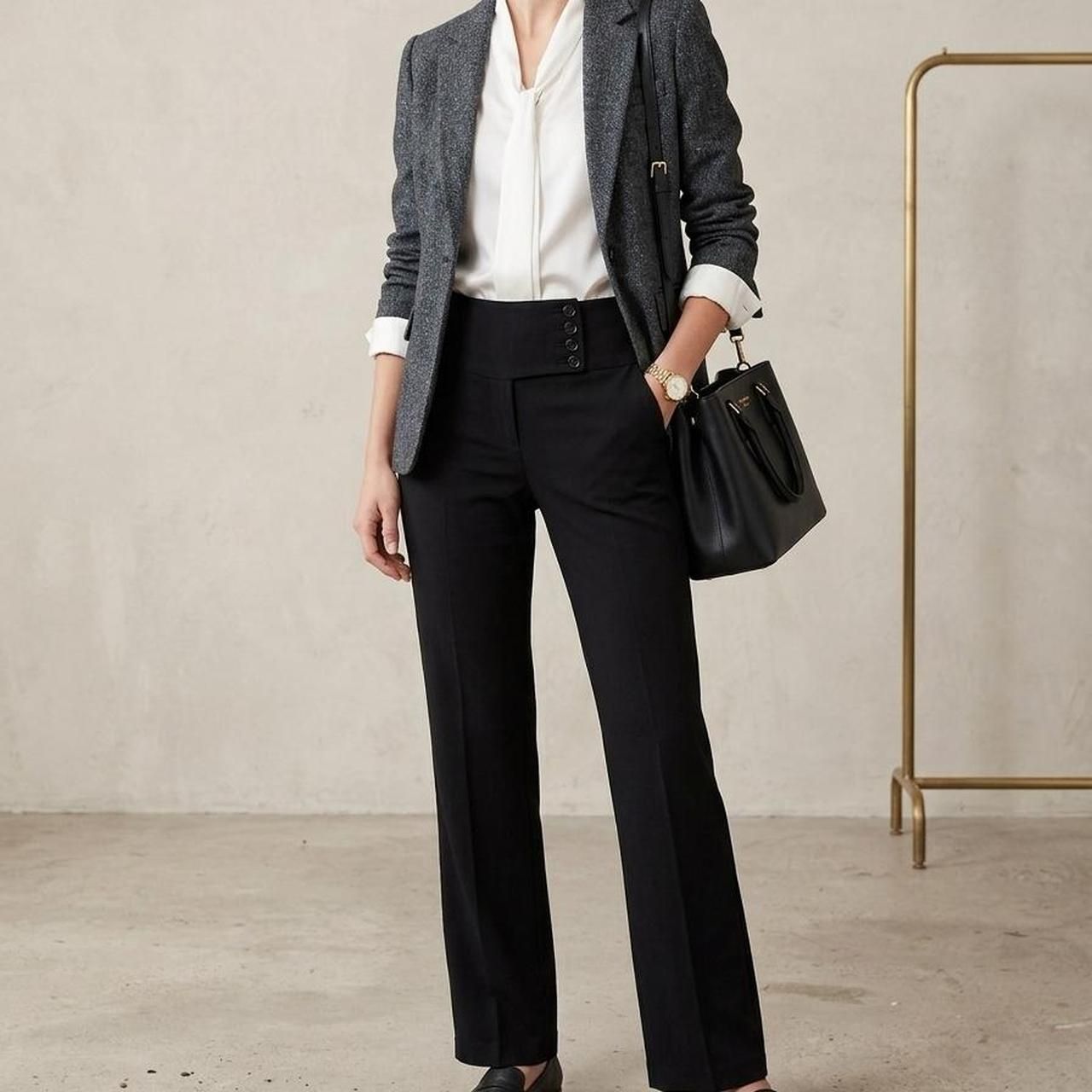 Vintage Y2k Women's Contempo Black Slacks